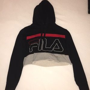 Cropped Fila Hoodie